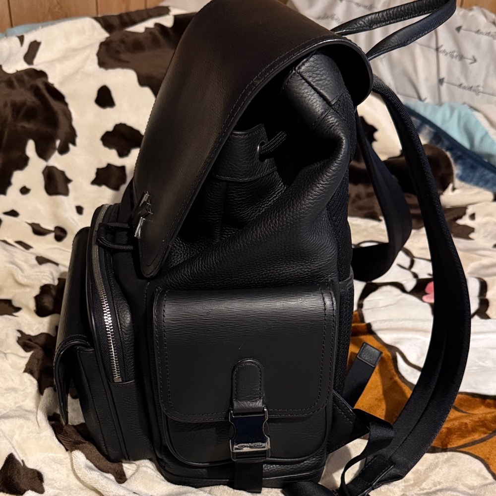 Michael Kors Black Men's Backpack with MK Logo - Picture 3 of 5